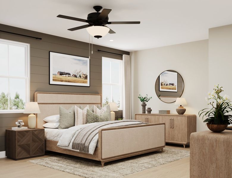Representative furnished interior of a home built from the Grant by Beazer Homes in Poppy at GreenHouse, Marietta (Image 9).