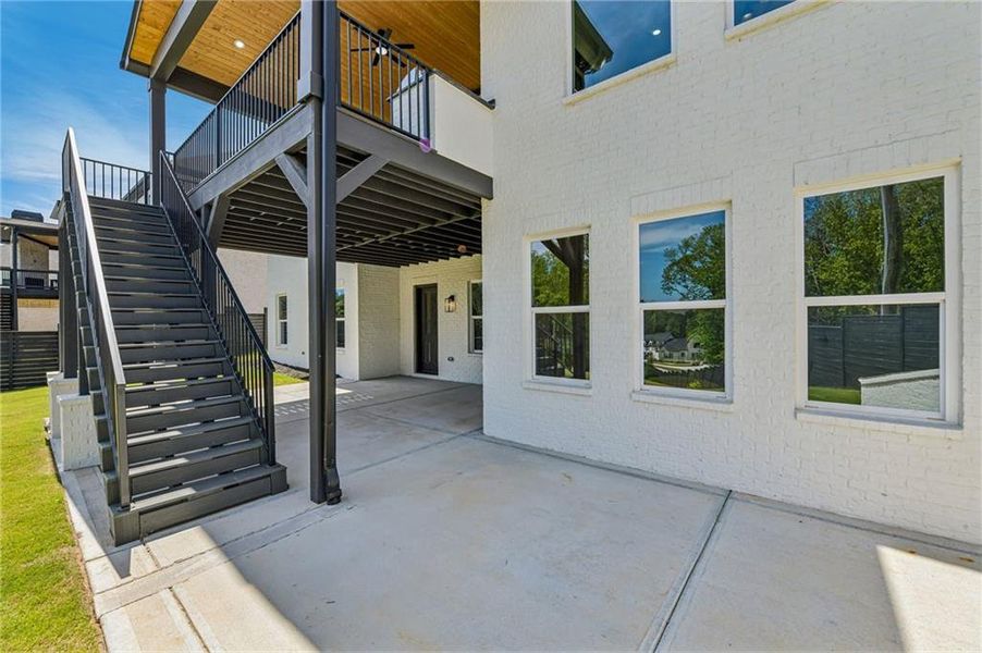 Exterior details and patio area of a home in , Buford (Image 34).
