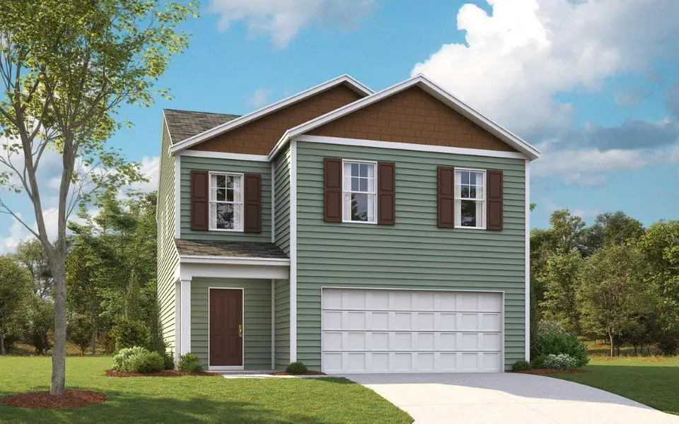 Representative exterior photo of a completed home built from the Edmon by D.R. Horton in Johnson Farms, Greeneville, TN (Image 17).