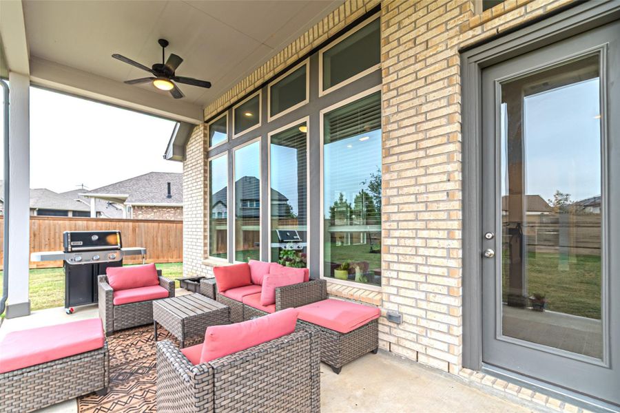 Exterior details and patio area of a home in Bridgeland: Heritage Collection, Cypress (Image 3). Exterior details and patio area of a home in Bridgeland: Heritage Collection, Cypress (Image 3).