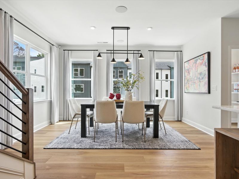 Furnished interior view inside a new home in Archer Row, Charlotte (Image 17). Furnished interior view inside a new home in Archer Row, Charlotte (Image 17).