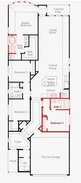 2D floor plan layout of this home in Candela, Richmond, TX (Image 2). 2D floor plan layout of this home in Candela, Richmond, TX (Image 2).
