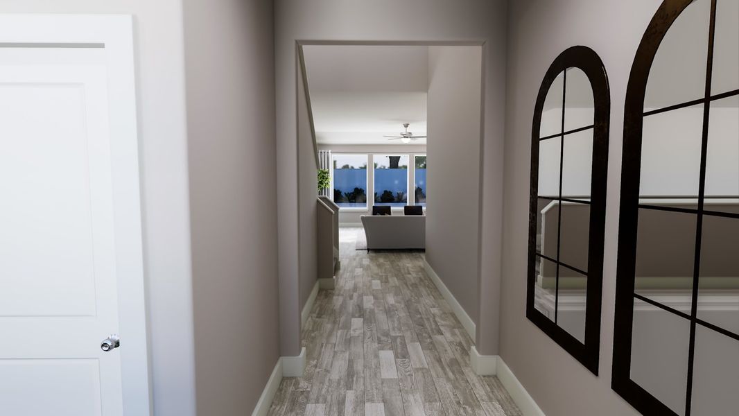 Representative unfurnished interior of a home built from the Dylan by Tri Pointe Homes in Painted Tree, McKinney (Image 19).