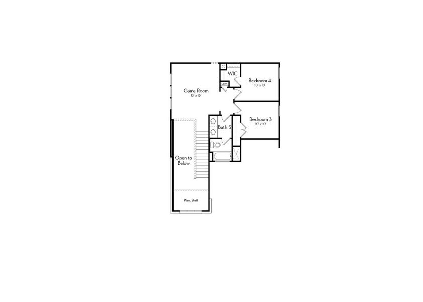 2D floor plan layout for the Van Zandt by Autograph Homes in Aldeana - Tejas Collection, Bonney, TX (Image 4). 2D floor plan layout for the Van Zandt by Autograph Homes in Aldeana - Tejas Collection, Bonney, TX (Image 4).