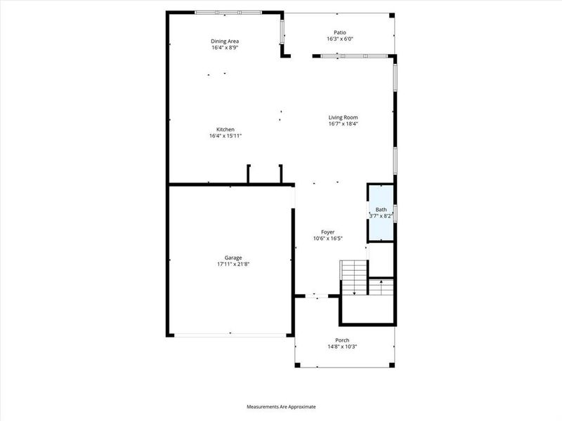 2D floor plan layout of this home in North Square at Uptown, Celina, TX (Image 6).