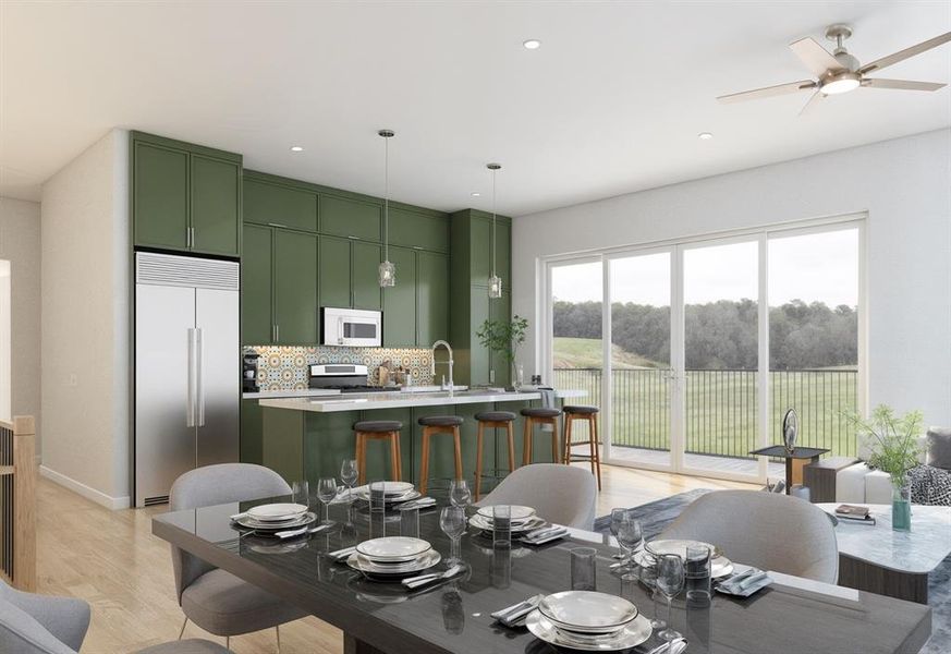 Furnished interior view inside a new home in , Dallas (Image 15).