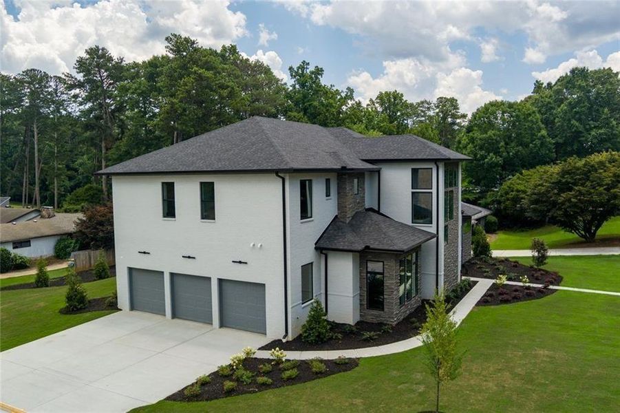 Front exterior of a new home in , Marietta, GA, highlighting curb appeal (Image 31).