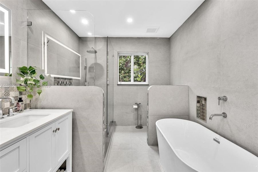 Furnished interior view inside a new home in , Miami (Image 12).