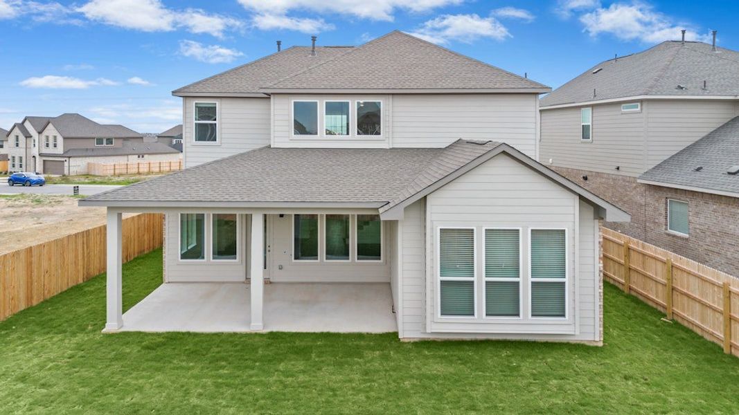 Exterior details and patio area of a home in Blackhawk, Pflugerville (Image 4).