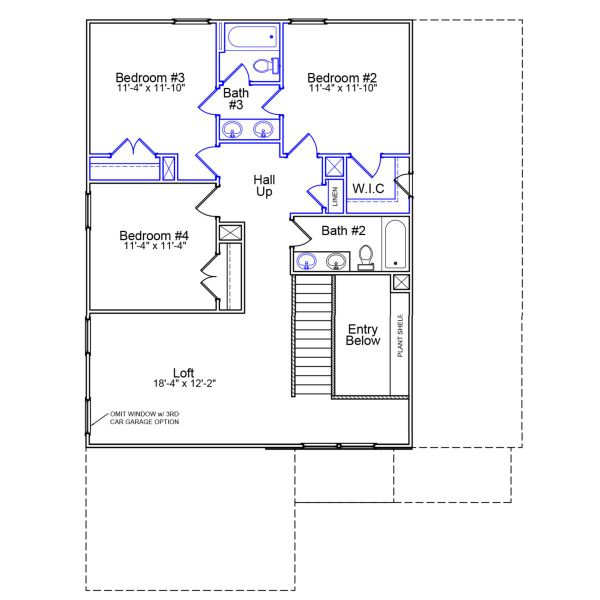 2D floor plan layout of this home in Lilah Grove, Summerfield, NC (Image 4).