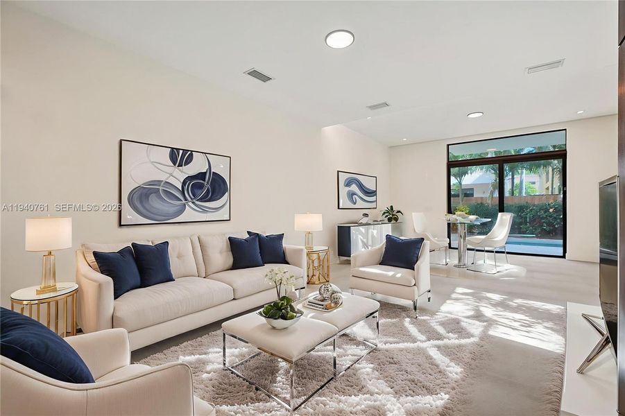 Furnished interior view inside a new home in , Miami (Image 14).