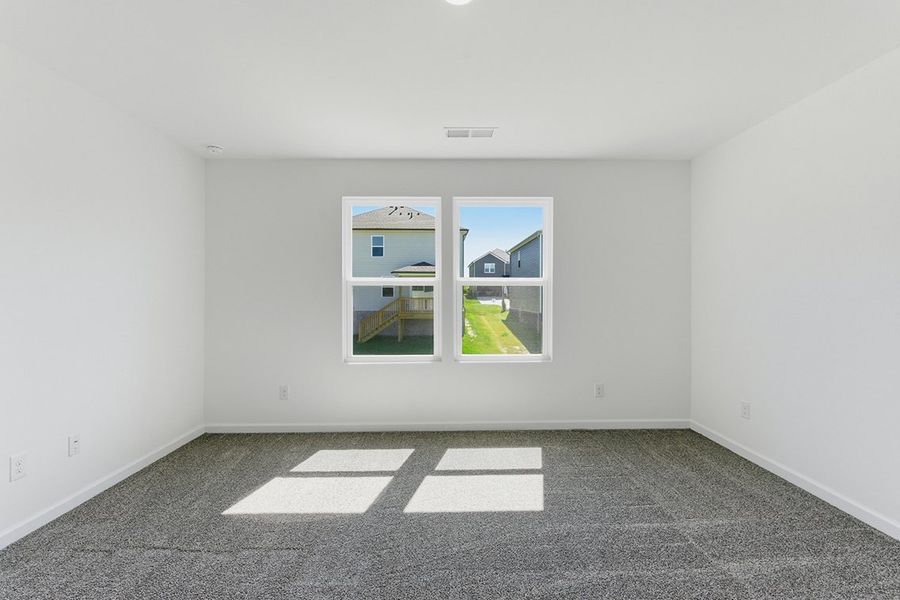 A room with a window.
