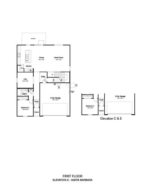 2D floor plan layout of this home in Artisan at Asante Vista Collection, Surprise, AZ (Image 2).