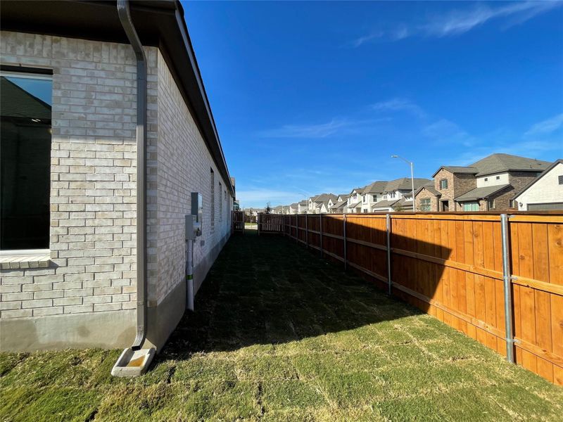 Private Side yard of Home