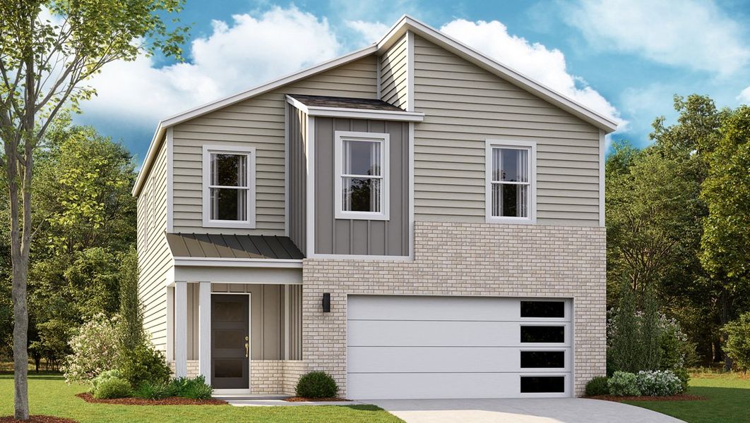 Representative exterior photo of a completed home built from the EDMON by D.R. Horton in Nexus North, Gallatin, TN (Image 2).