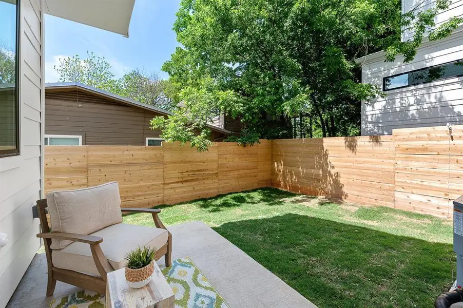Exterior details and patio area of a home in , Austin (Image 2).
