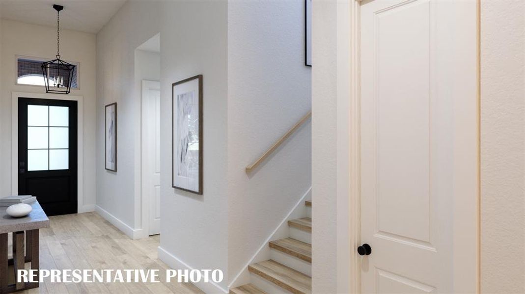 Open the door to your new dream home and experience an open concept design with beautiful finishes in our Stella floor plan!  REPRESENTATIVE PHOTO