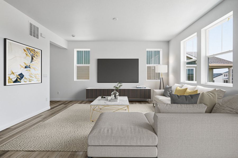 Representative furnished interior of a home built from the Eagle II by Taylor Morrison in The Town Collection at Independence, Elizabeth (Image 8).