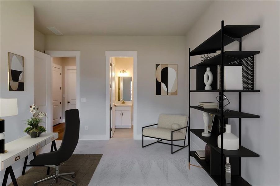 Furnished interior view inside a new home in Traditions of Braselton, Jefferson (Image 7).