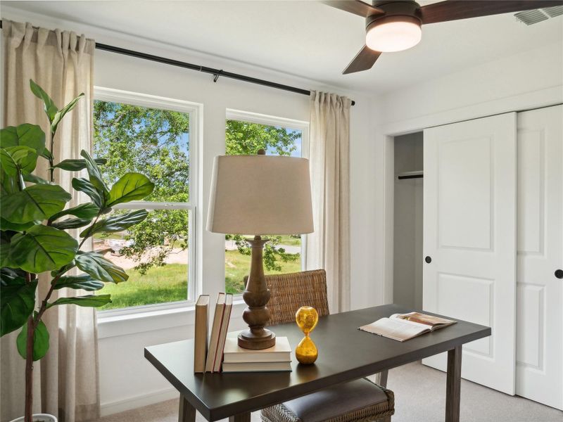 Furnished interior view inside a new home in Tarkington Timbers, Cleveland (Image 18).