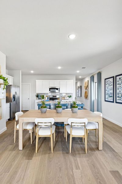 Dining Room in a Nicholson Ranch Magnolia Model Home in Lavon TX by Trophy Signature Homes