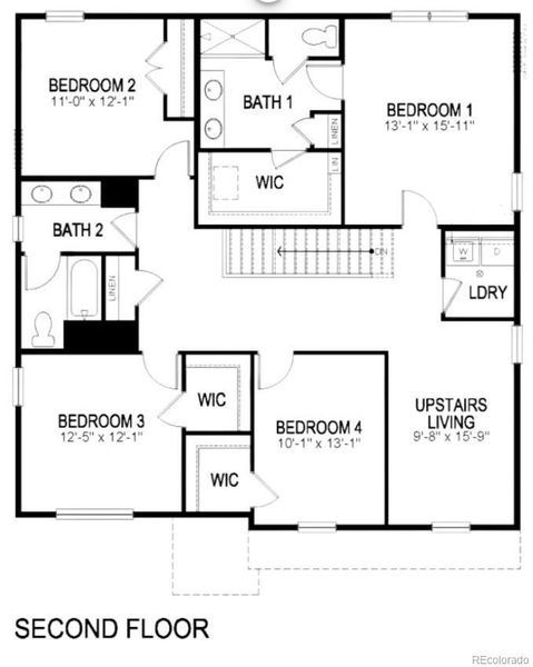 2D floor plan layout of this home in Trails at Crowfoot, Parker, CO (Image 3). 2D floor plan layout of this home in Trails at Crowfoot, Parker, CO (Image 3).