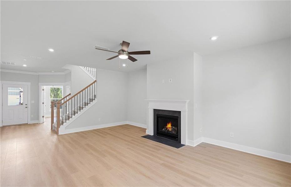 Spacious, unfurnished interior of a new home in Hunters Creek, Flowery Branch (Image 22).