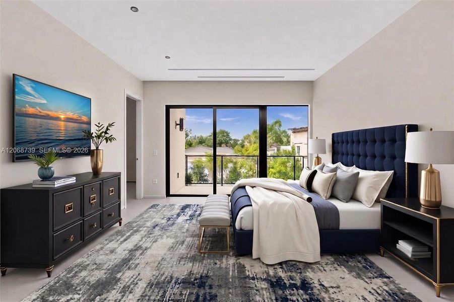 Furnished interior view inside a new home in , Miami (Image 12).