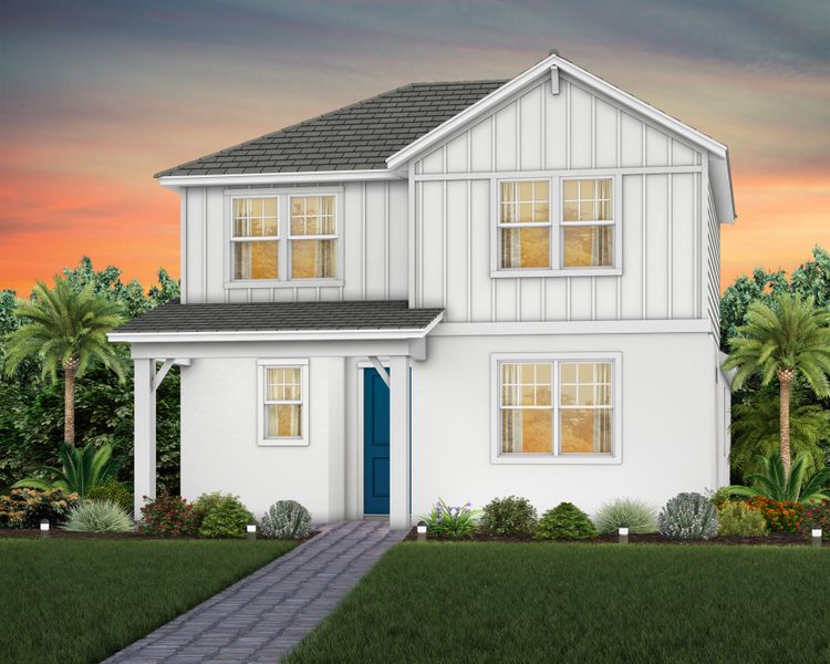 Representative exterior photo of a completed home built from the Kelsey II by Pulte Homes in SeaFlower, Bradenton, FL (Image 11). Representative exterior photo of a completed home built from the Kelsey II by Pulte Homes in SeaFlower, Bradenton, FL (Image 11).