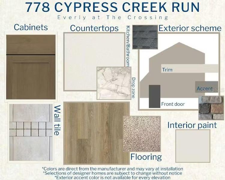 Sample of building materials used in homes in The Crossings - Single-Family Homes, St. Cloud (Image 3).