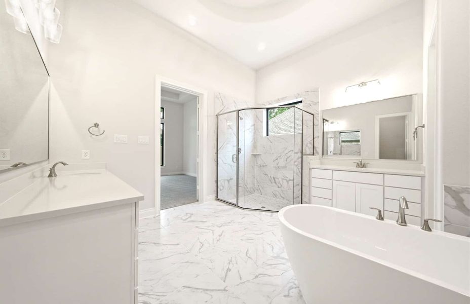 Furnished interior view inside a new home in The Woodlands Hills 65′, Willis (Image 37).