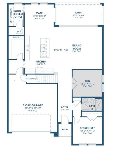 2D floor plan layout of this home in Mirada, San Antonio, FL (Image 5).