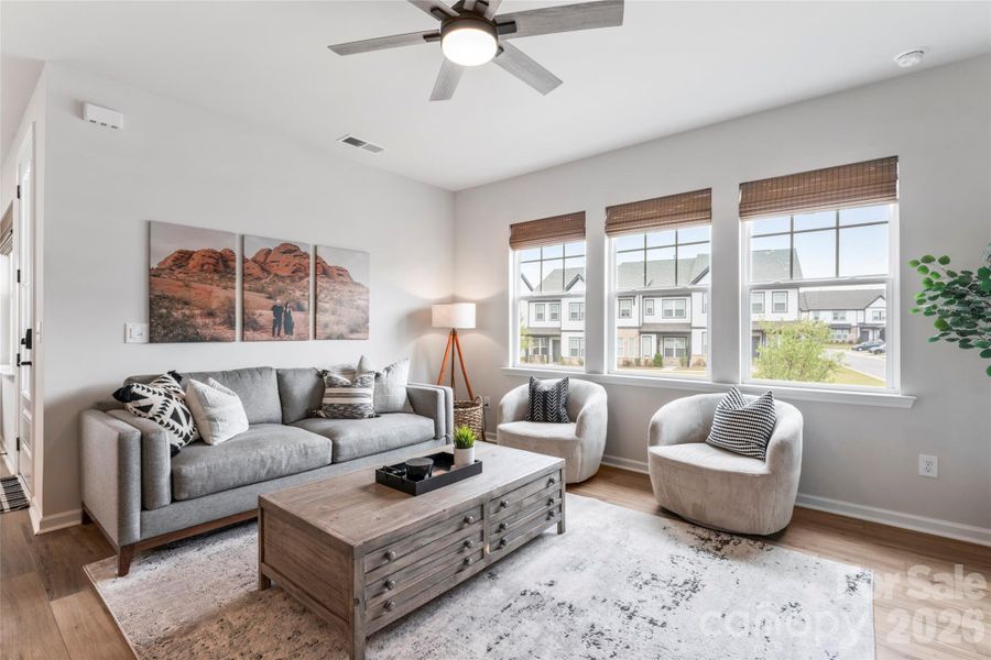 Furnished interior view inside a new home in , Charlotte (Image 11). Furnished interior view inside a new home in , Charlotte (Image 11).