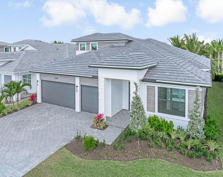 Exterior details and patio area of a home in Esprit at Avenir, Palm Beach Gardens (Image 34). Exterior details and patio area of a home in Esprit at Avenir, Palm Beach Gardens (Image 34).