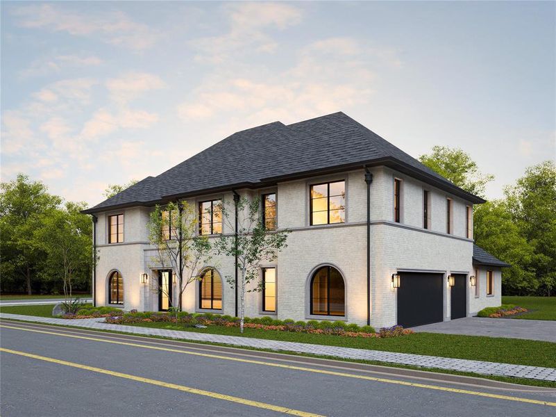 Front exterior of a new home in , Southlake, TX, highlighting curb appeal (Image 9).