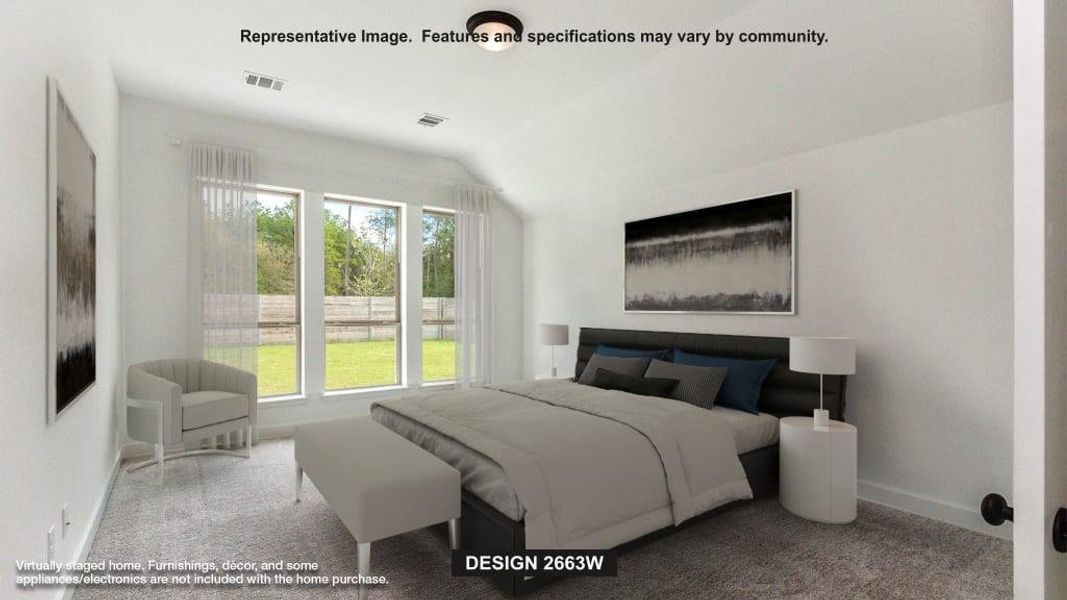 Furnished interior view inside a new home in Woodhavyn, Magnolia (Image 4).