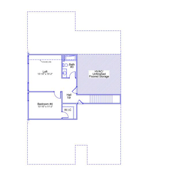 2D floor plan layout of this home in Citadel Point at Southbridge, Sneads Ferry, NC (Image 3).