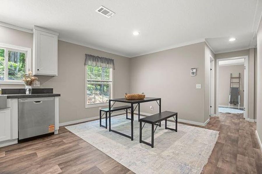 Furnished interior view inside a new home in , Clarkesville (Image 3).