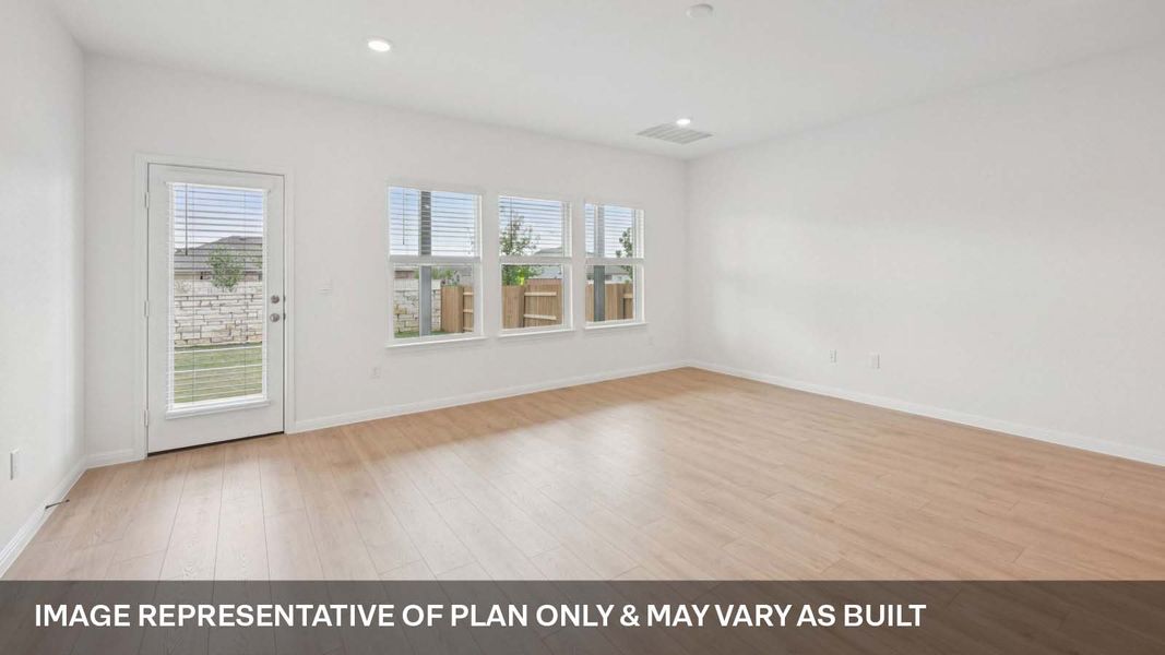 Representative unfurnished interior of a home built from the The Ozark by D.R. Horton in Bar W Ranch, Leander (Image 15).
