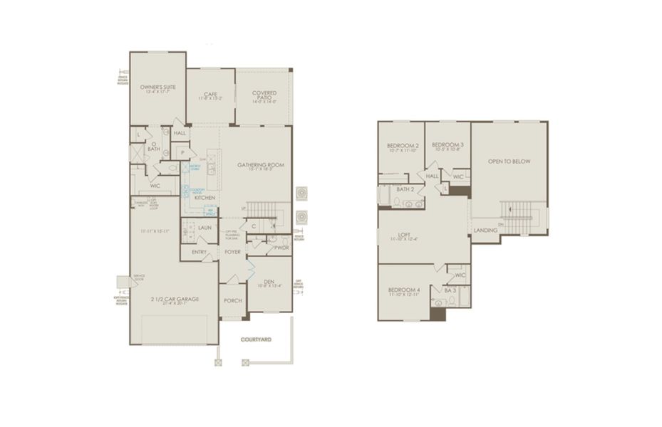 2D floor plan layout of this home in El Cidro, Goodyear, AZ (Image 3).