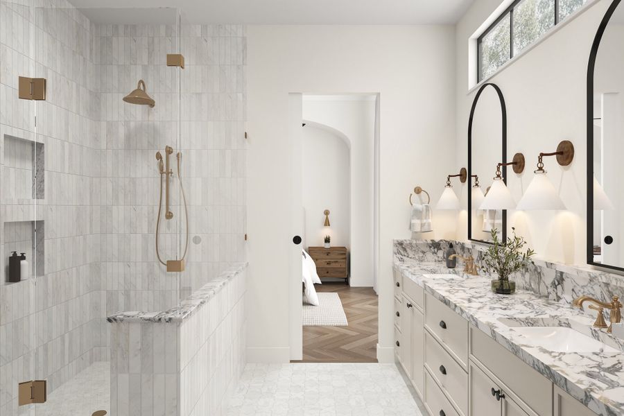 Representative furnished interior of a home built from the Sienna by Homebound in The Villas at Lakeside, Flower Mound (Image 5).