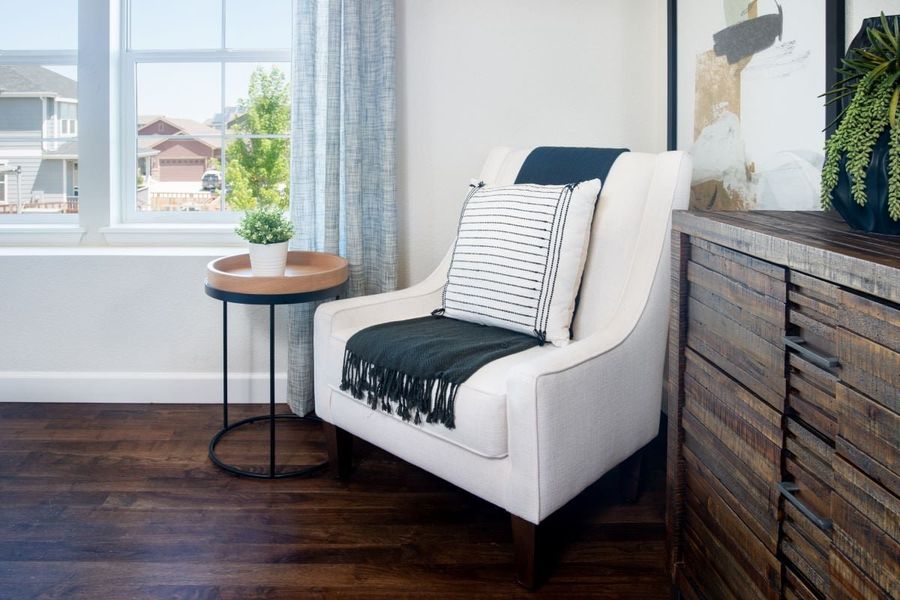 Representative furnished interior of a home built from the 1543 Modeled by KB Home in Legato, Commerce City (Image 4).