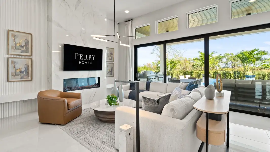 Furnished interior view inside a new home in Glynlea Country Club, Port St. Lucie (Image 6).