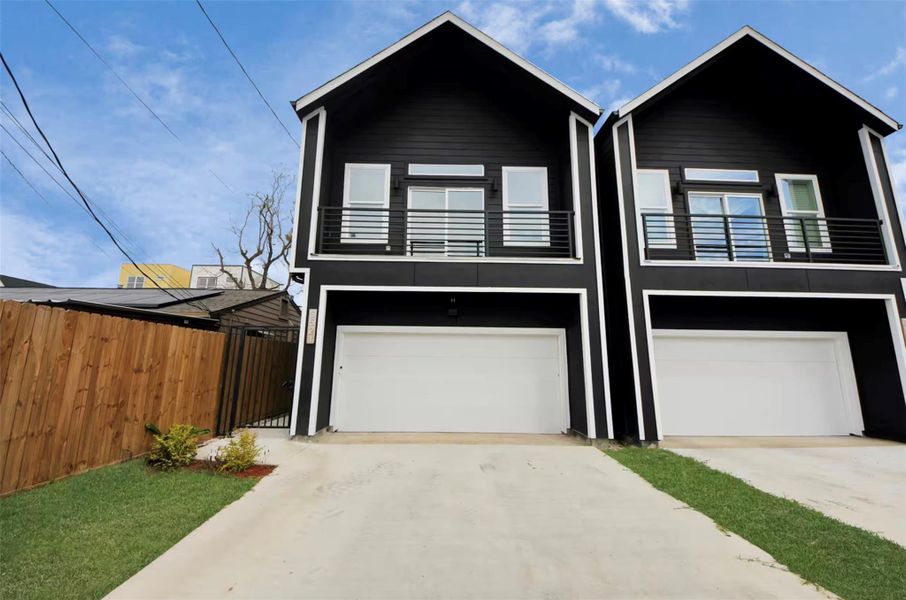 Front exterior of a new home in , Houston, TX, highlighting curb appeal (Image 1). Front exterior of a new home in , Houston, TX, highlighting curb appeal (Image 1).