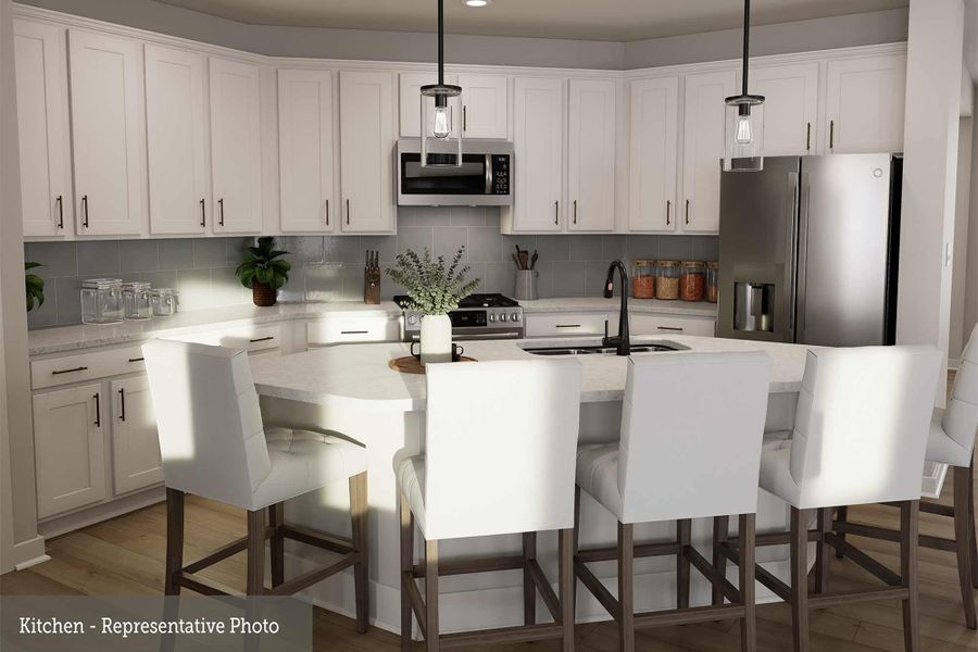 Representative furnished interior of a home built from the The Caleb by David Weekley Homes in Edgewater Classic Series, Royse City (Image 7).