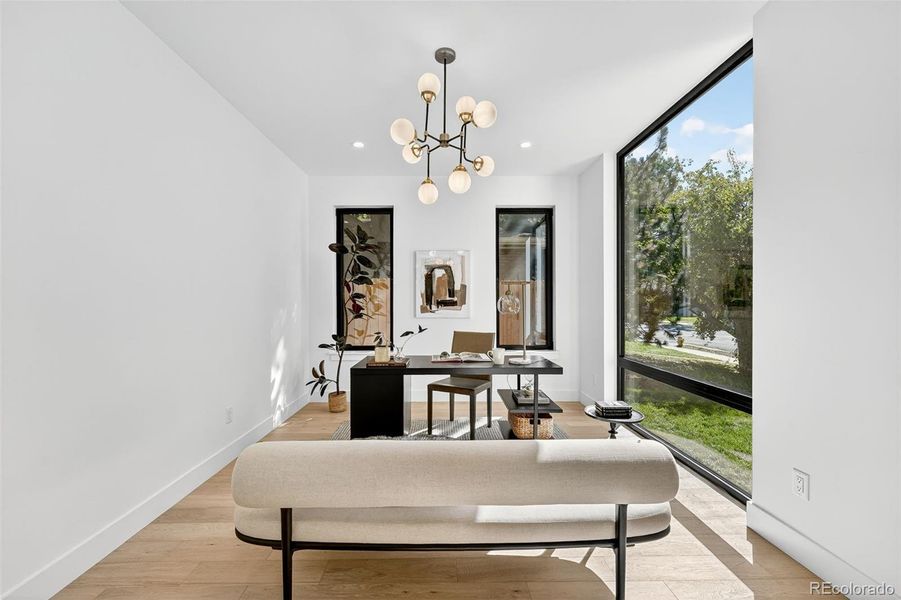 Private office with tree lined views out front