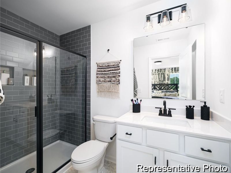 Furnished interior view inside a new home in Village at Reedy Creek Townhomes, Charlotte (Image 18).