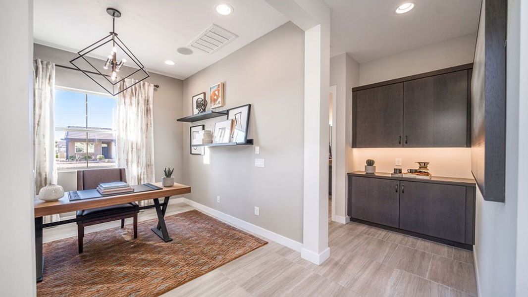 Representative furnished interior of a home built from the 45RM5 by Taylor Morrison in Almeria at Rancho Mercado, Surprise (Image 16).