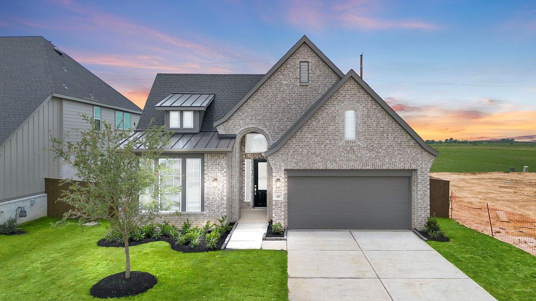 Front exterior of a new home in Attwater, Waller, TX, highlighting curb appeal (Image 25). Front exterior of a new home in Attwater, Waller, TX, highlighting curb appeal (Image 25).