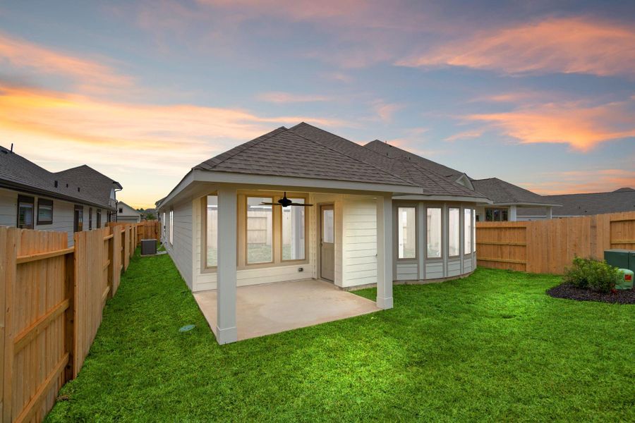 Exterior details and patio area of a home in , Spring (Image 22). Exterior details and patio area of a home in , Spring (Image 22).